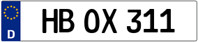 Trailer License Plate